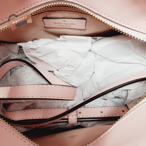 #bagsavenue fast ship staci medium crossbody satchel top chalk pink kate spade - Picture 3 of 6